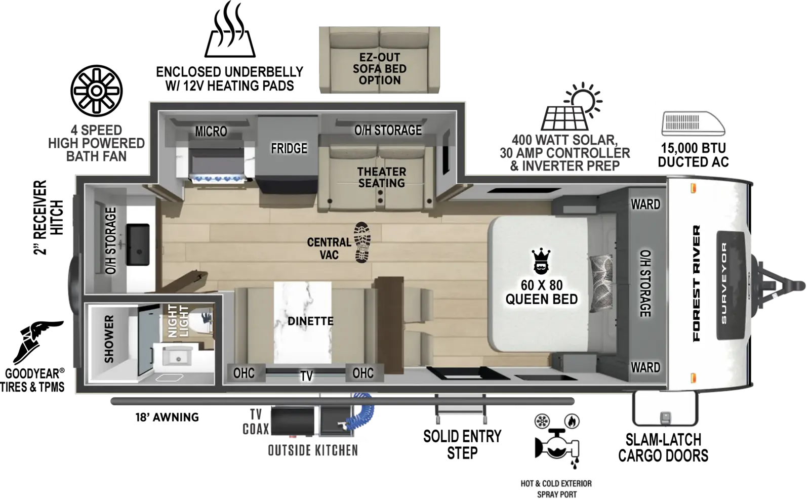 Surveyor Legend 204MKLE Floorplan