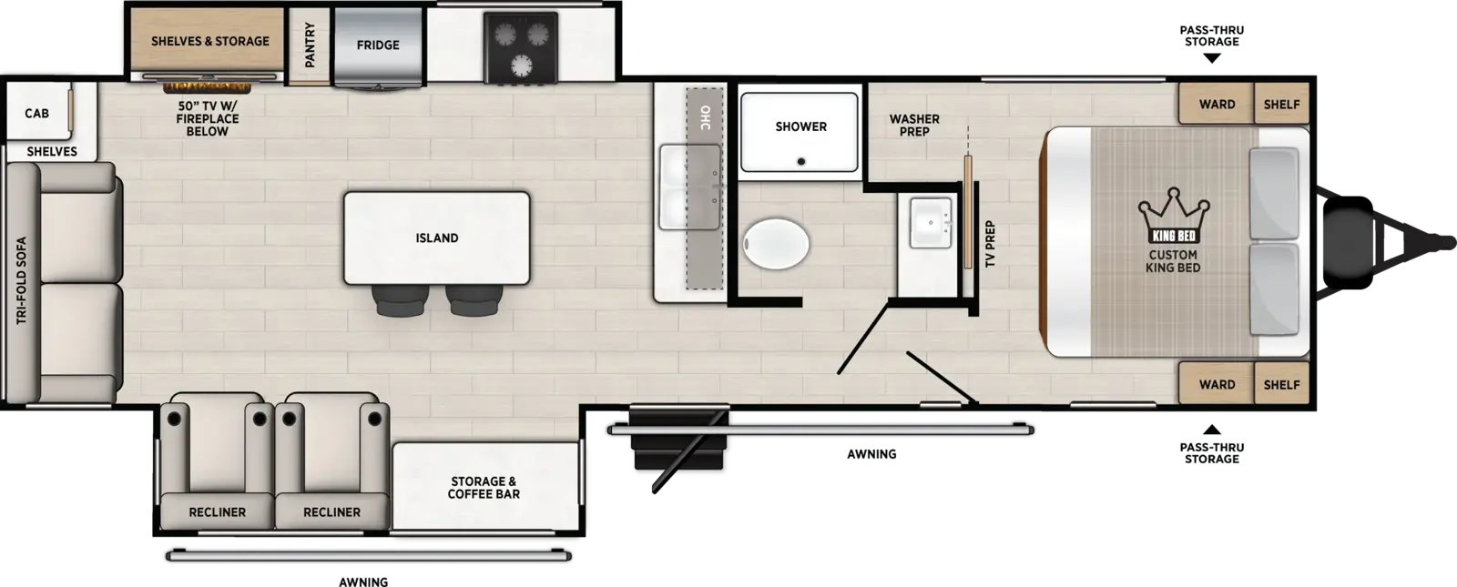 Vibe 2800RL Floorplan
