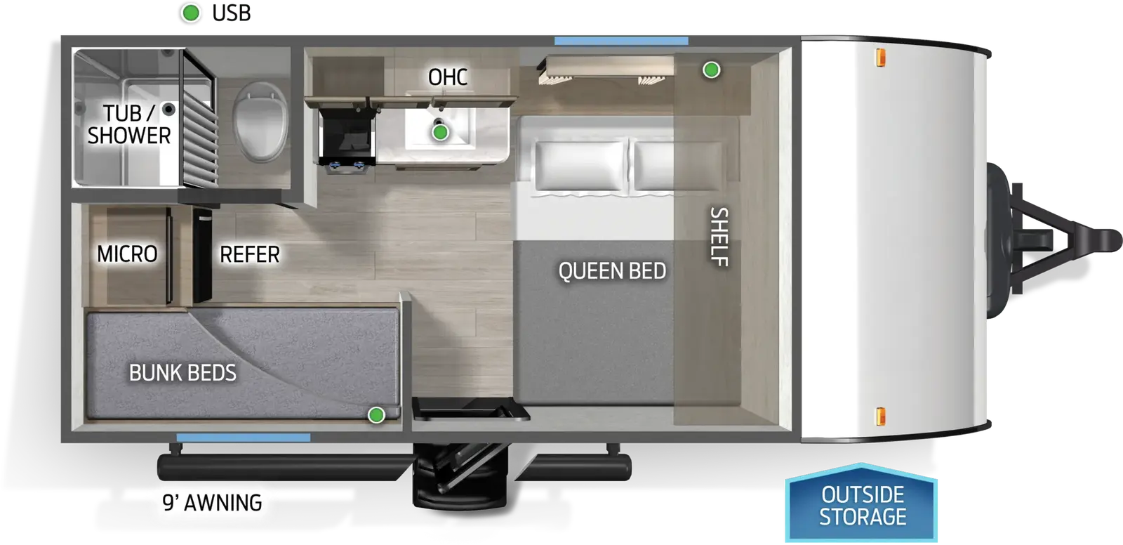 Cascade 141BHXC Floorplan