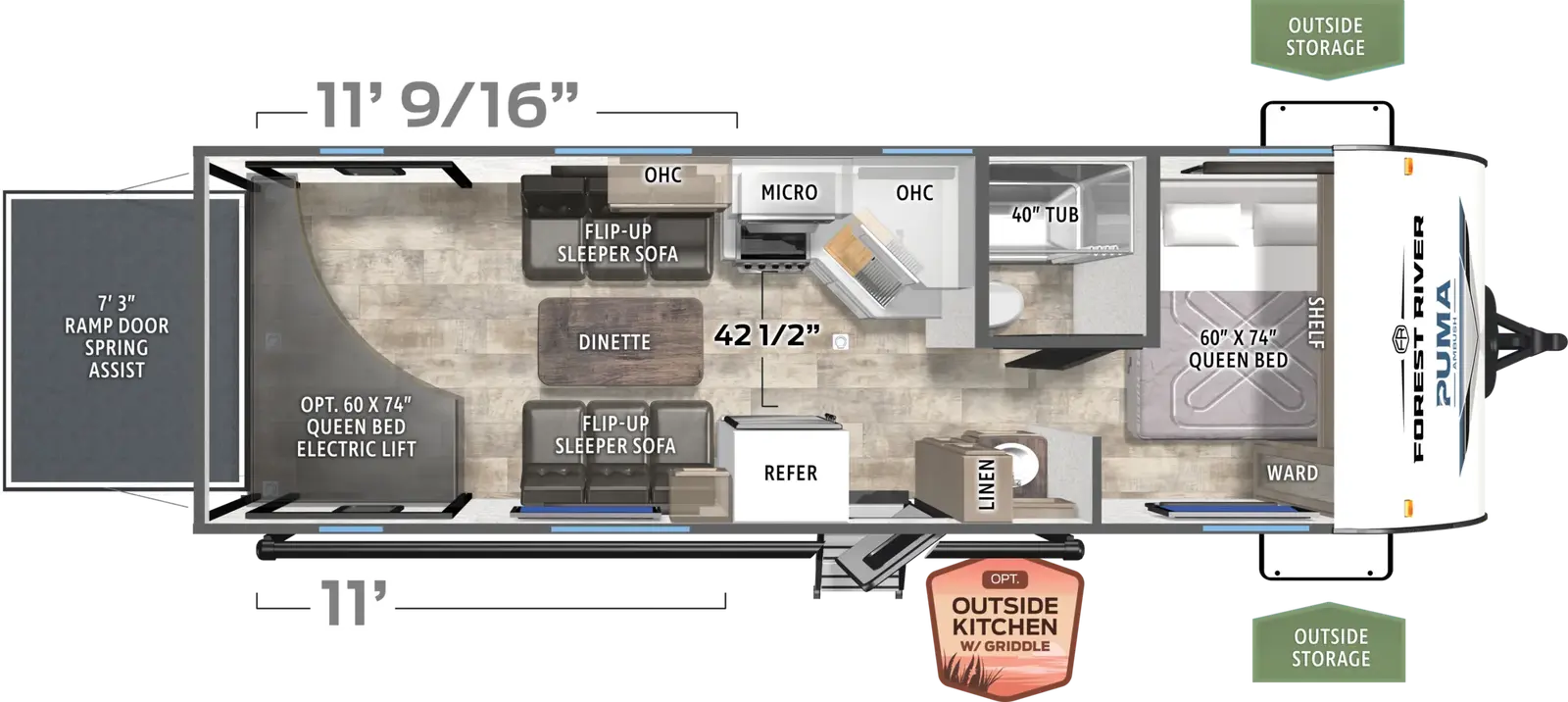 Puma Ambush 25TH Floorplan