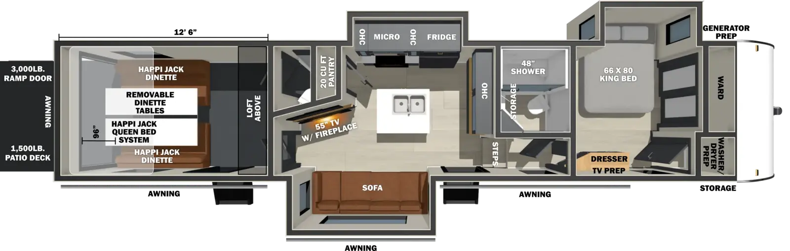 Shockwave 3513GX Floorplan