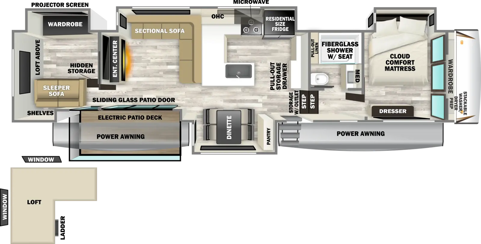 Sabre 37RVMILES Floorplan