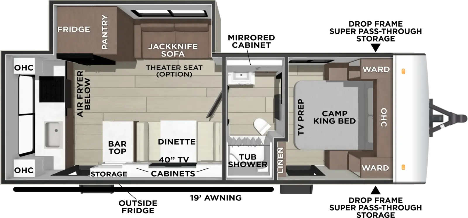Westbrook Luxury 245RKLC Floorplan