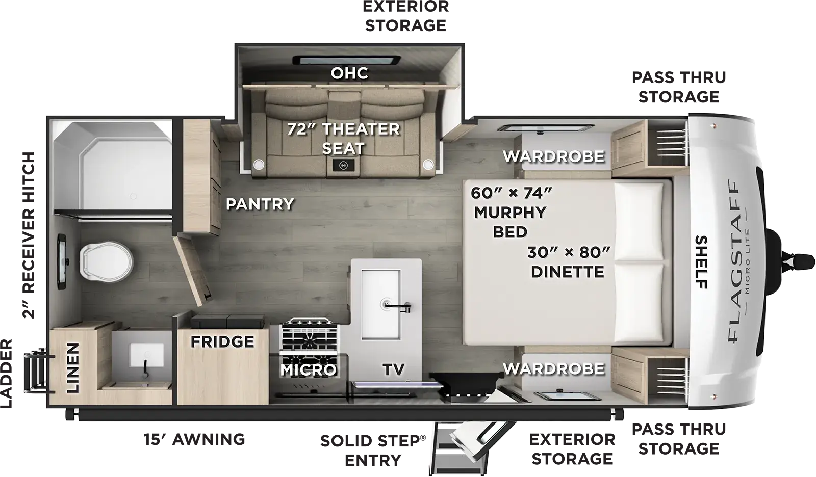 Flagstaff Micro Lite 21SRB Floorplan