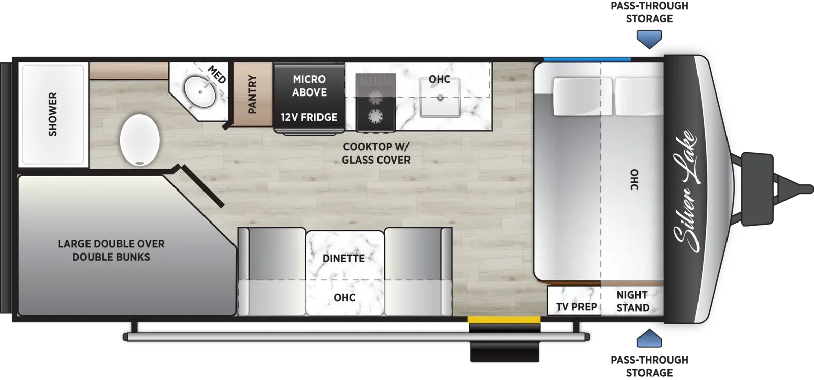 2027 East to West Silver Lake 19SBH floorplan diagram