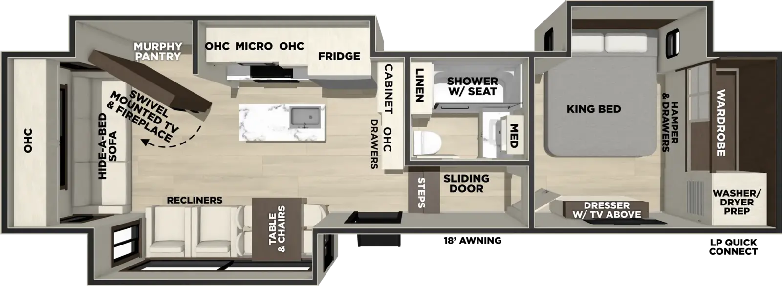 2027 Forest River Cedar Creek 290RL floorplan
