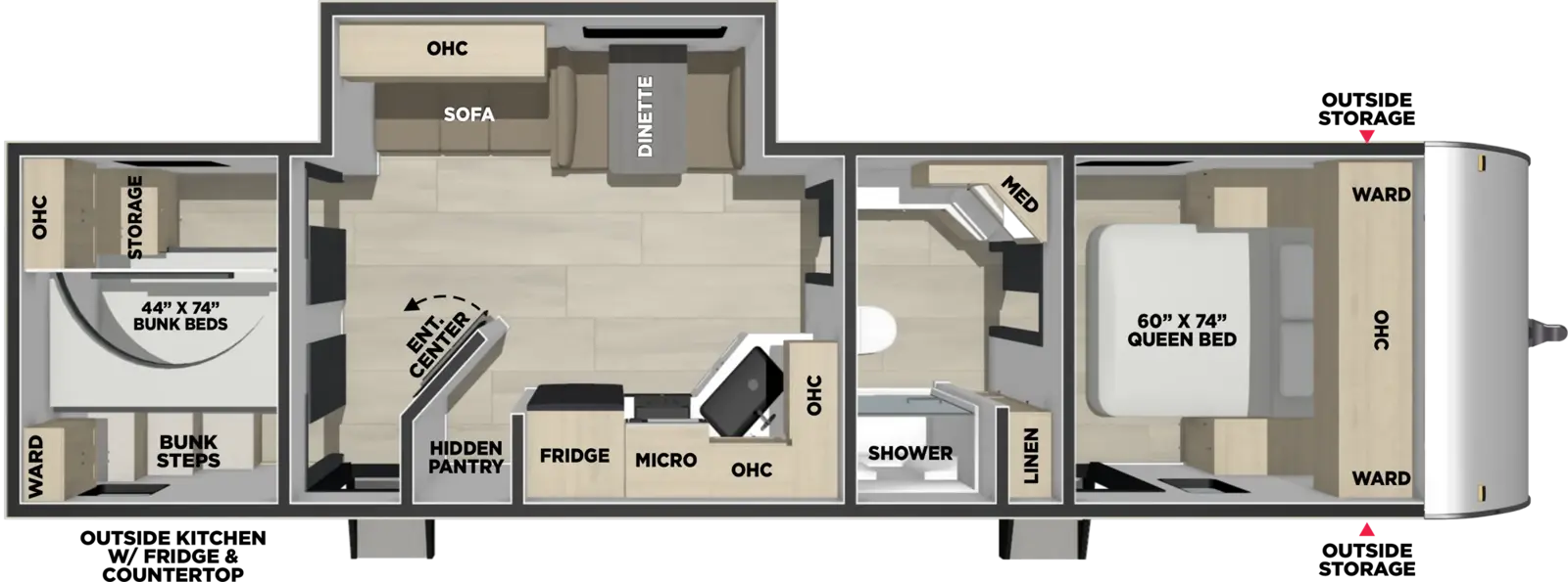 American Spirit Dlx & Compact 5330BH Floorplan