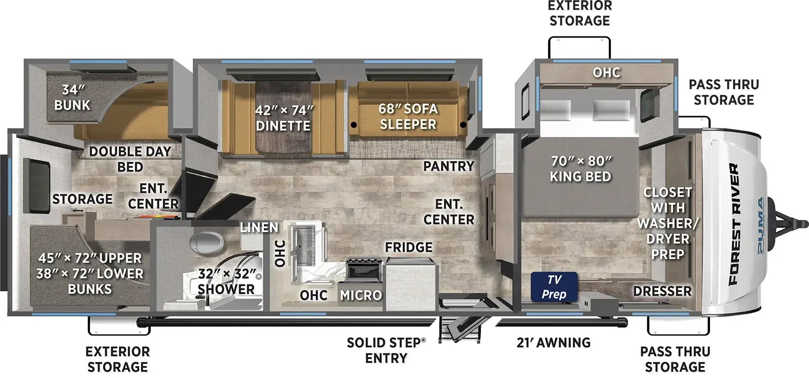 Puma Tracks 3200TSBH Floorplan