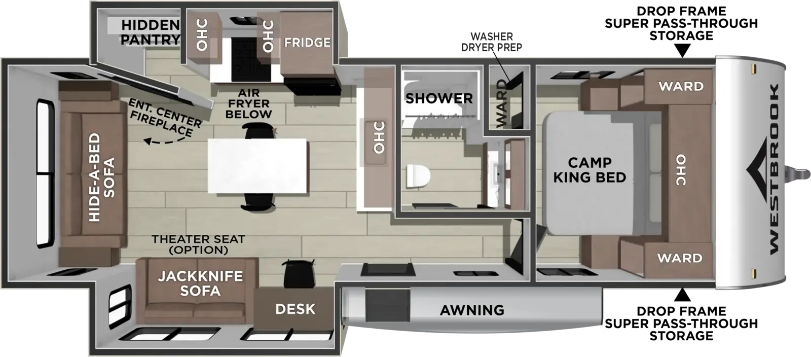 Westbrook 27REXC Floorplan