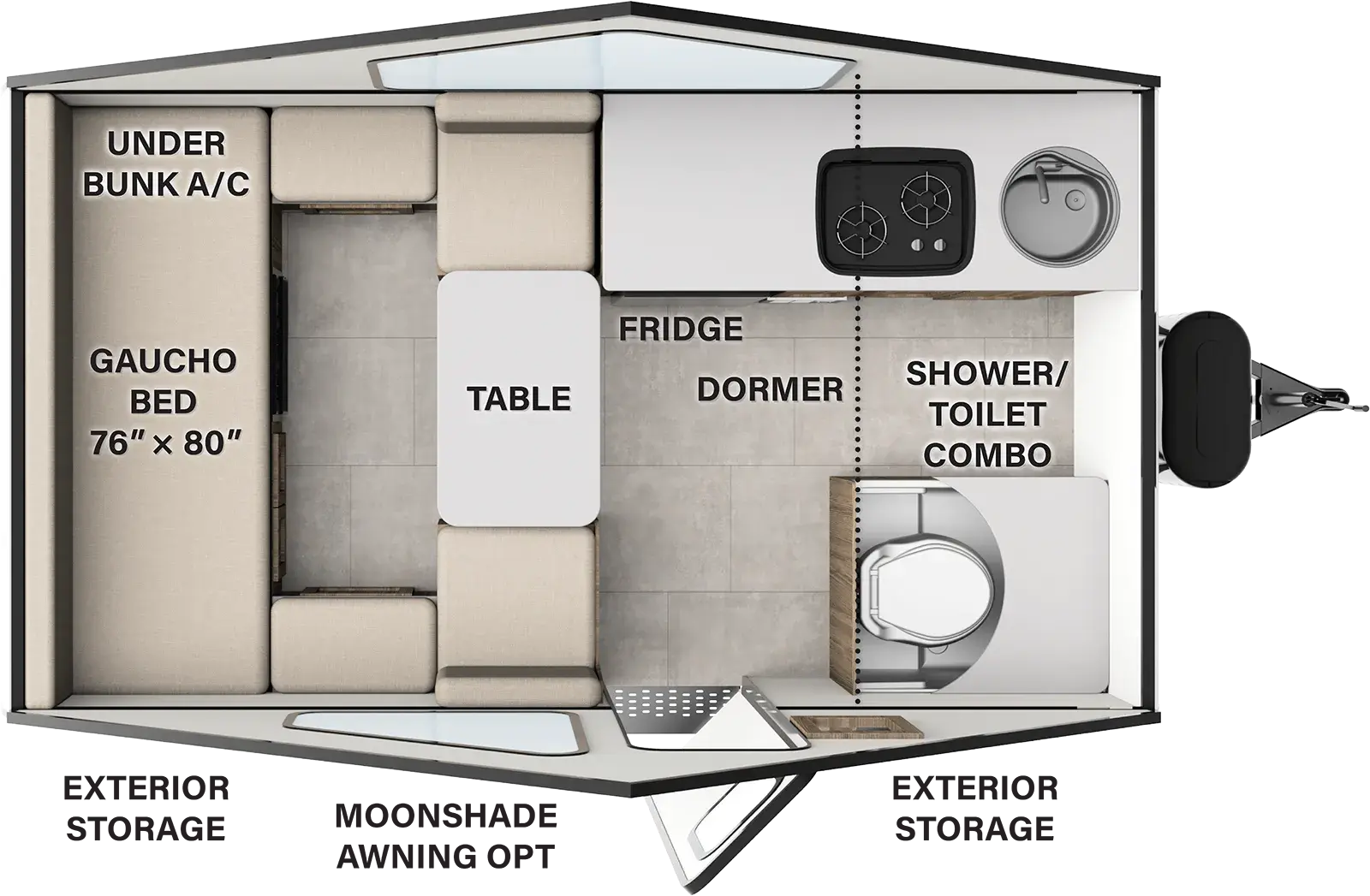 Rockwood A Frame A123RG Floorplan