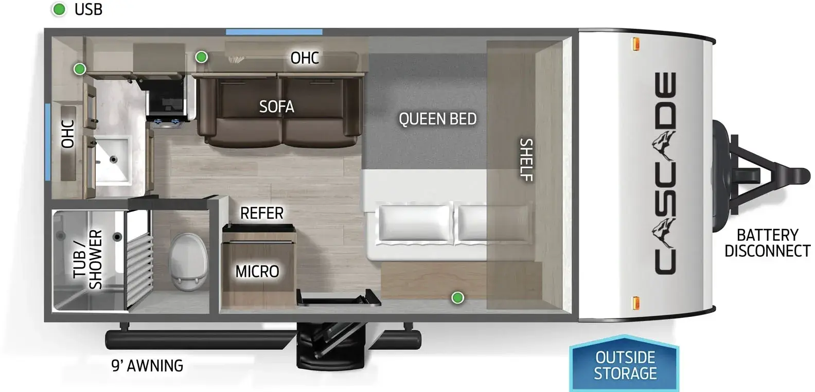 Cascade 14RKLPC floorplan
