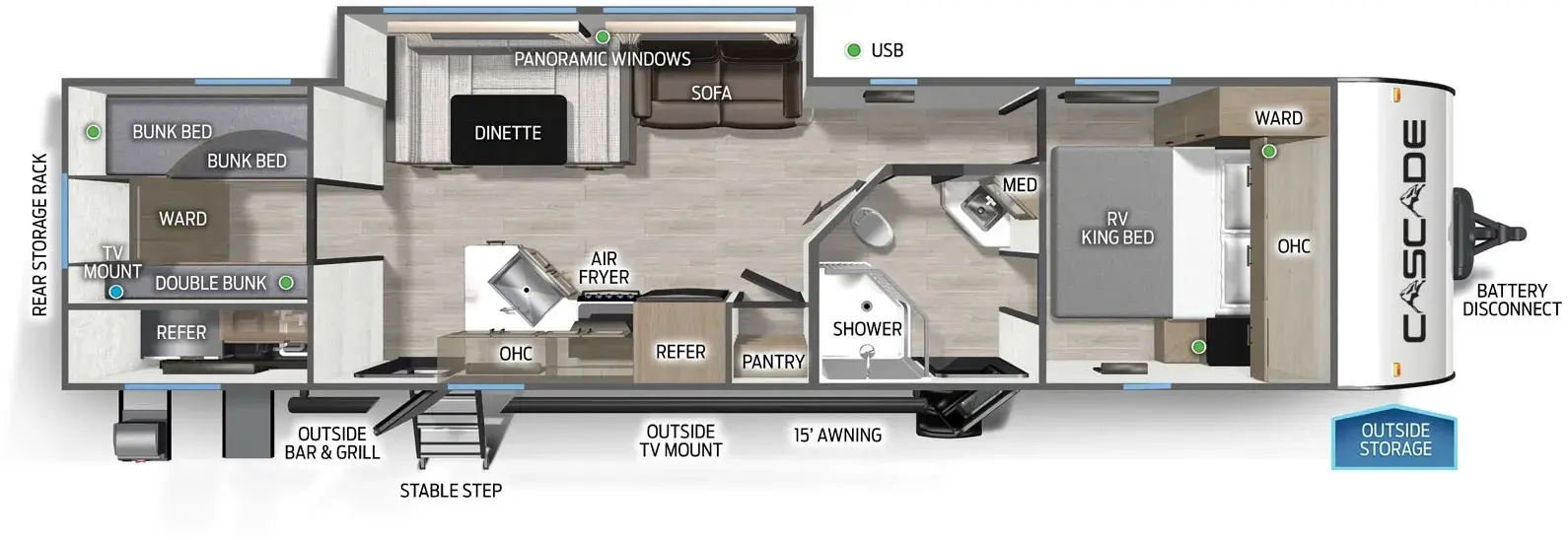 Cascade 29TEC floorplan