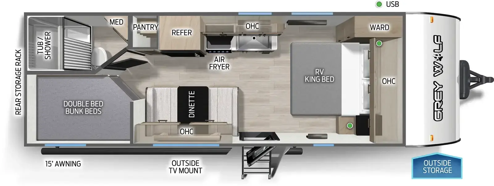 Grey Wolf 22MKSE Floorplan