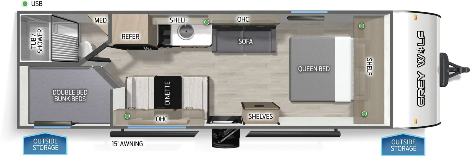 Grey Wolf 26LP Floorplan