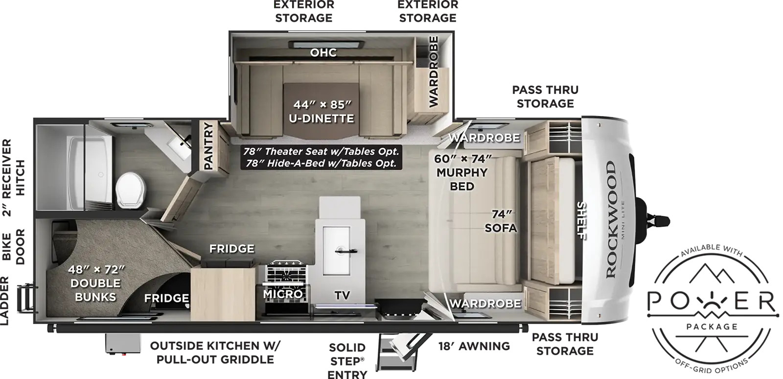 Rockwood Mini Lite 2509S Floorplan