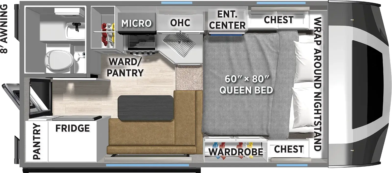 Backpack Truck Camper HS-2901 Floorplan