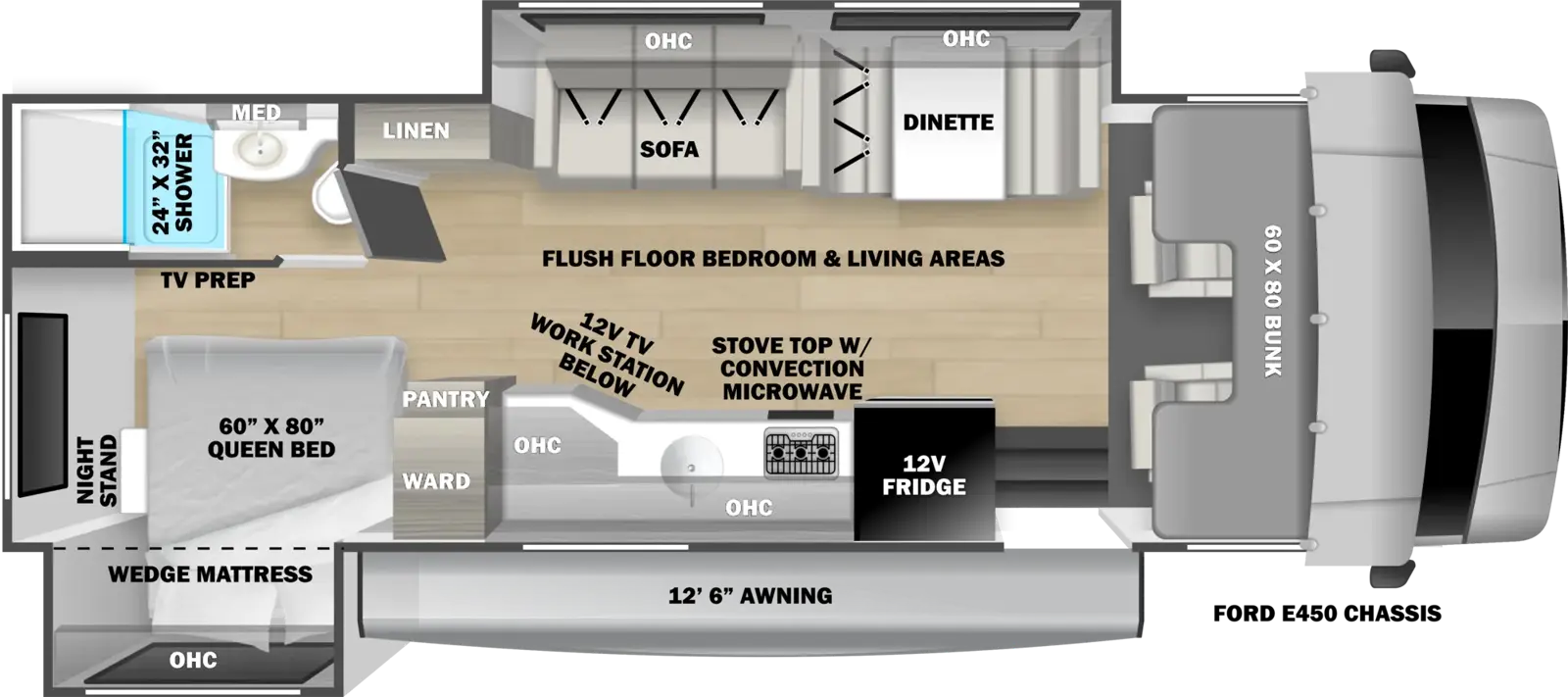 Sunseeker 2550DSLE Floorplan
