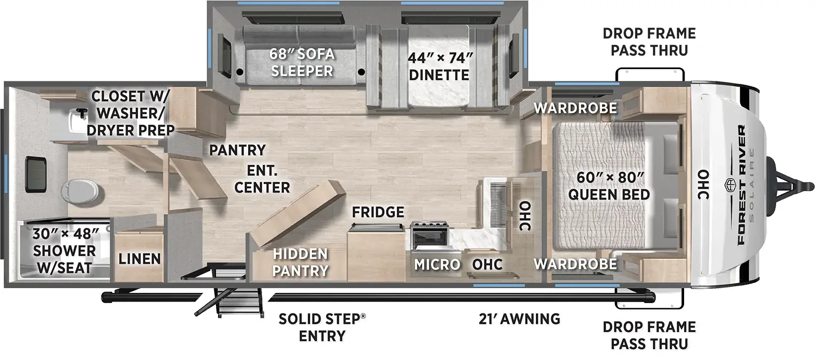 Solaire 2580RBSS Floorplan