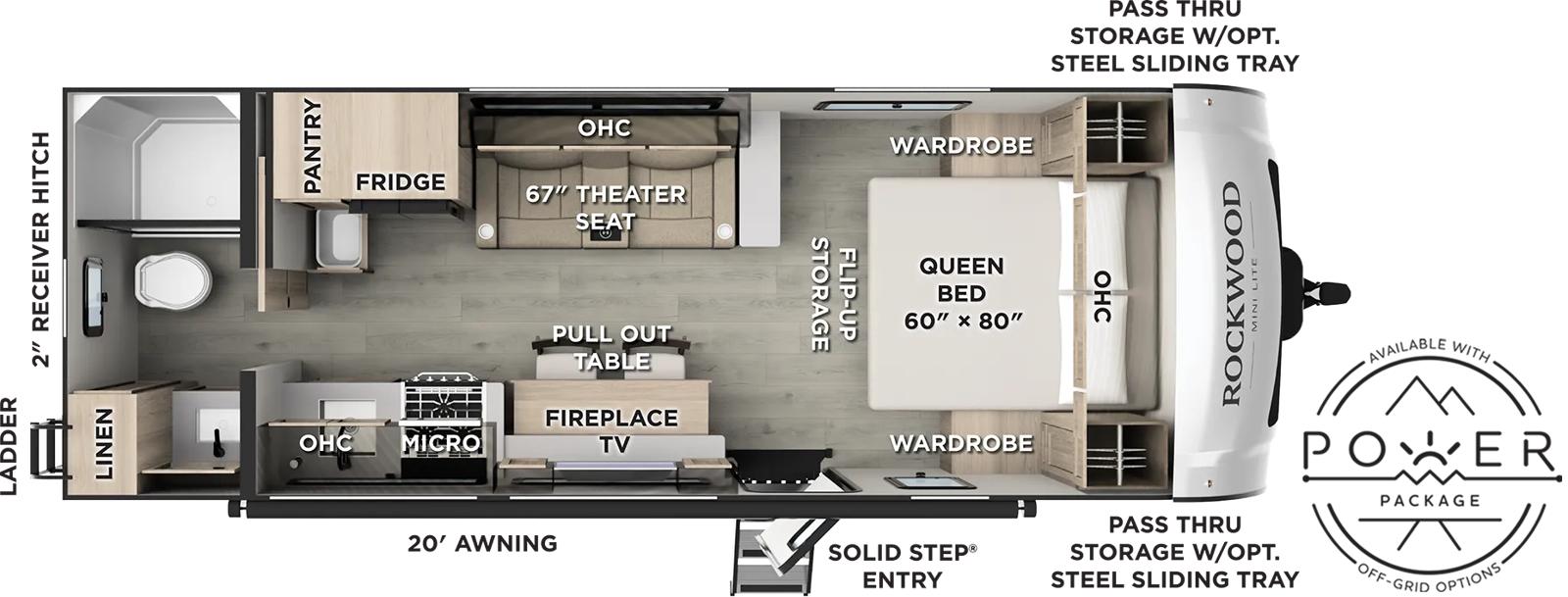 Forest River Rockwood Mini Lite 2524FBT floor plan layout published by Forest River