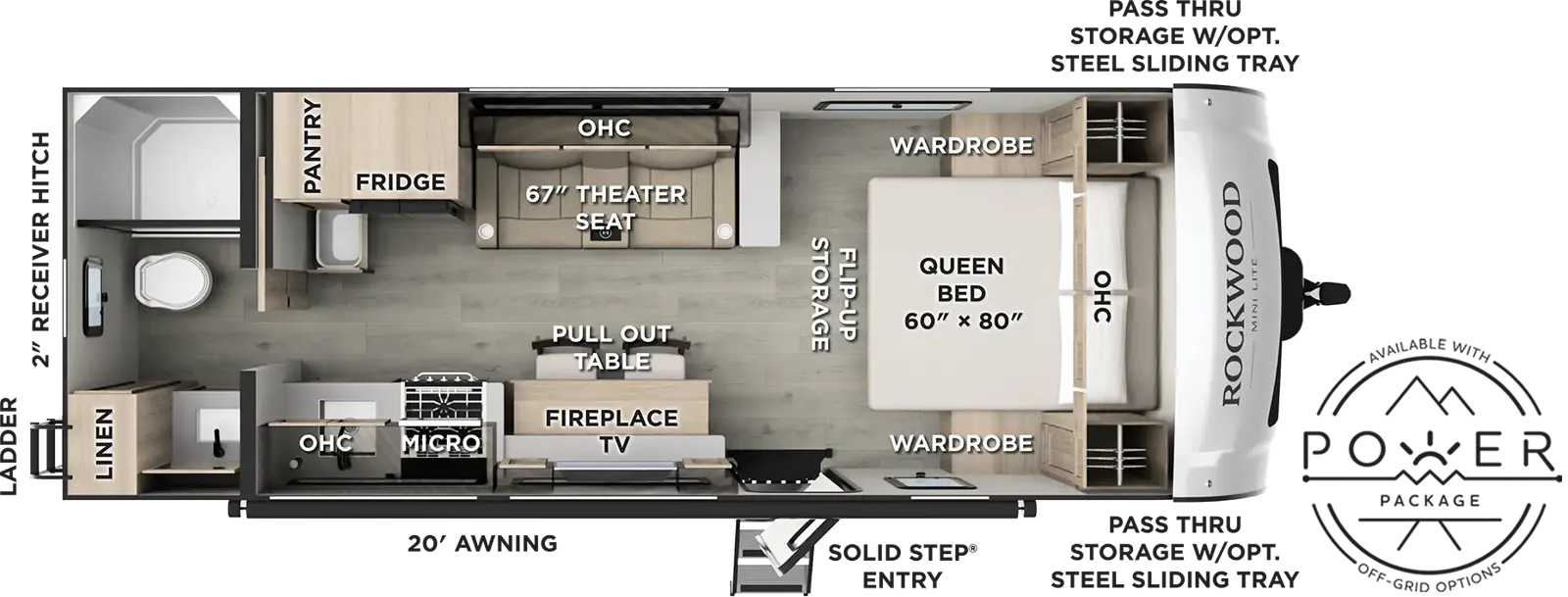Rockwood Mini Lite 2524FBT Floorplan