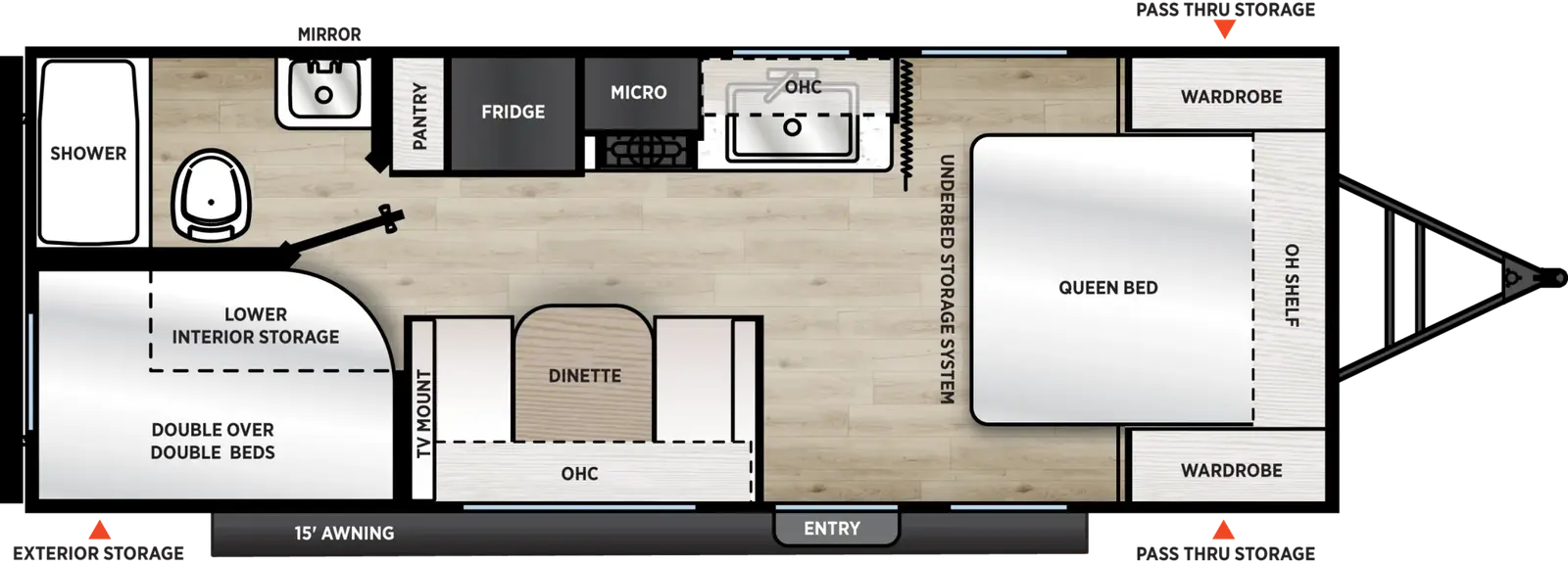 Catalina Summit Series 8 211BH floorplan