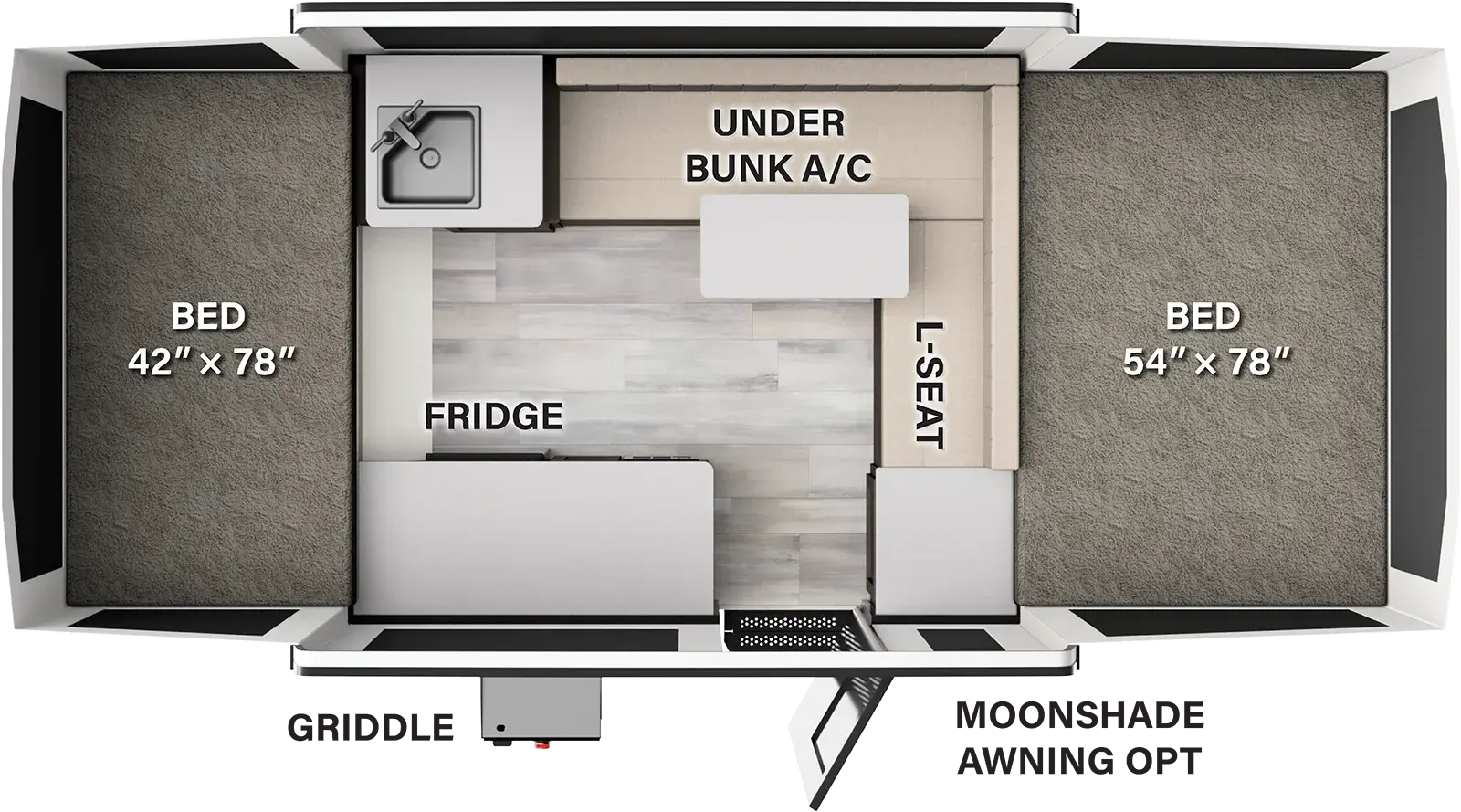 Rockwood Tent 1640FT Floorplan