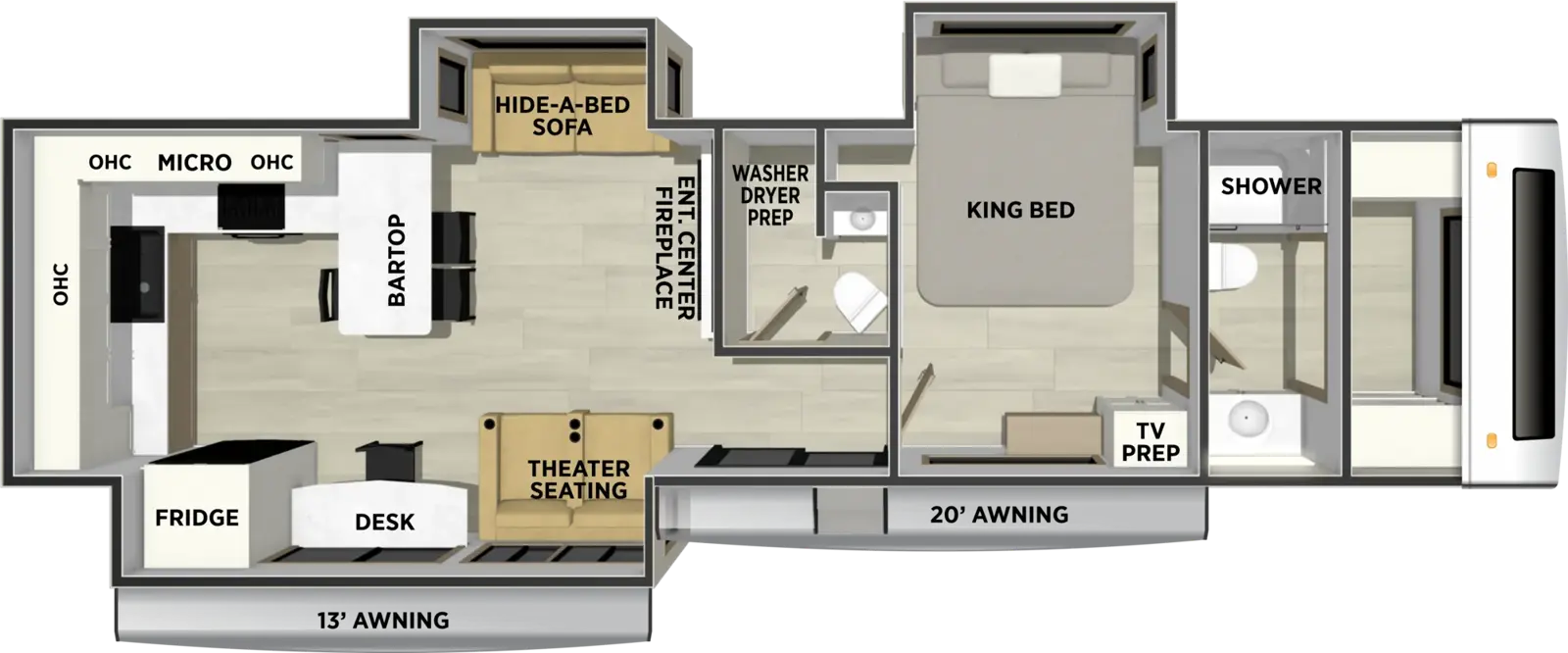 Sandpiper Destination 396RKLR Floorplan