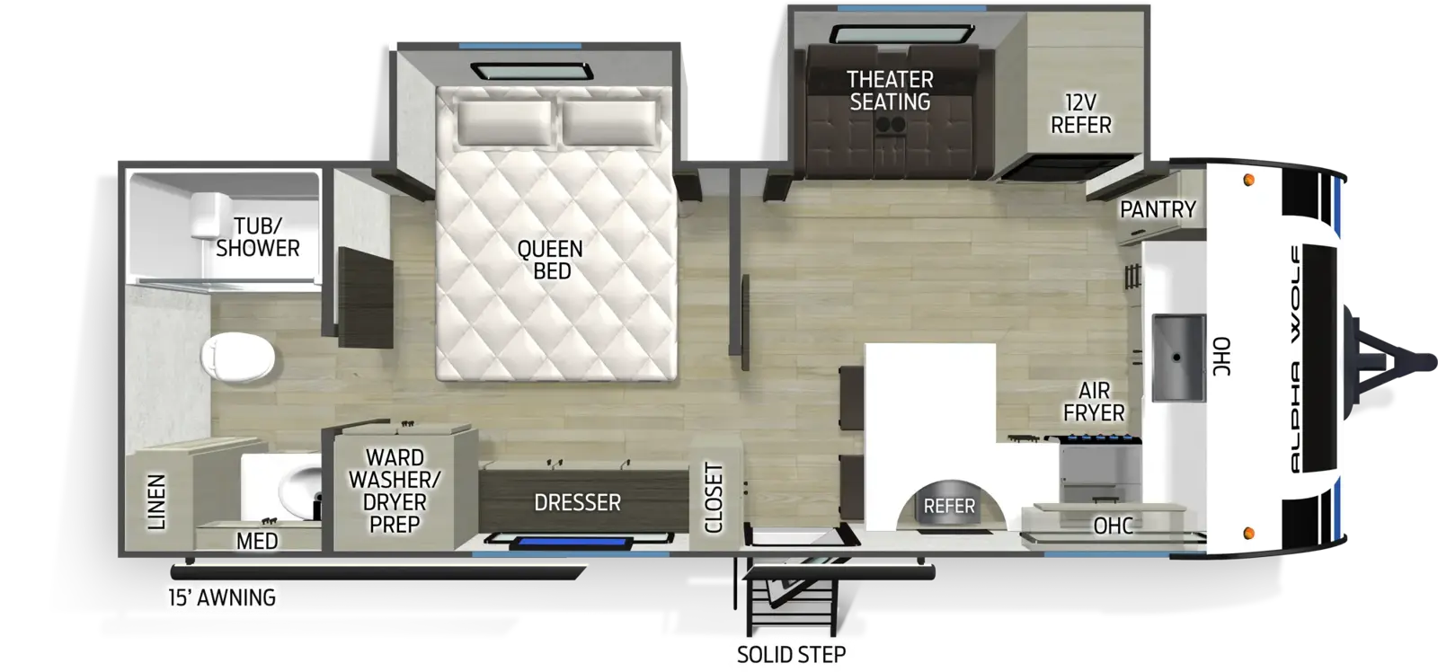 Alpha Wolf 25FKX Floorplan