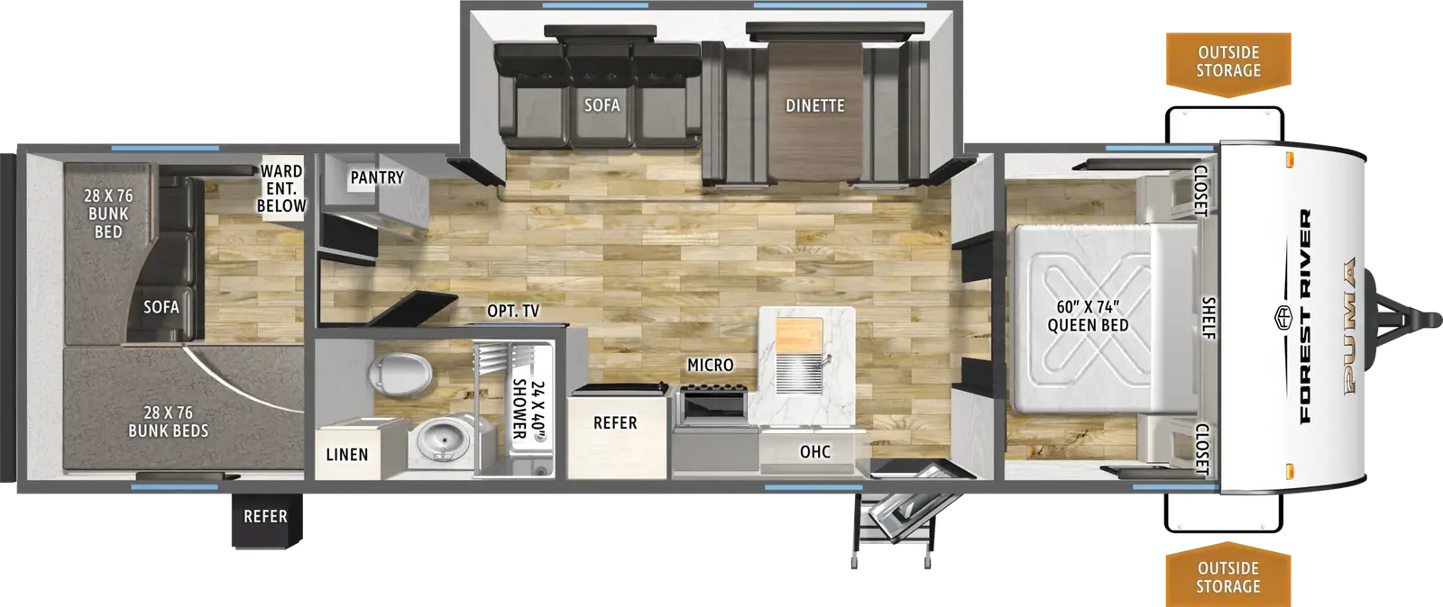 Puma Camping Edition 304BHCE Floorplan