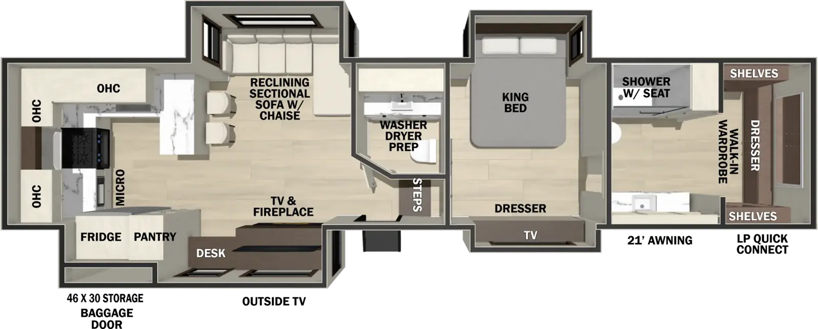 Cedar Creek 385RK Floorplan