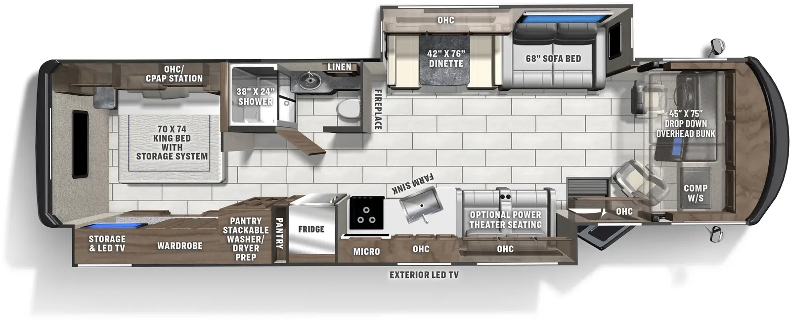 Encore 355DS floorplan