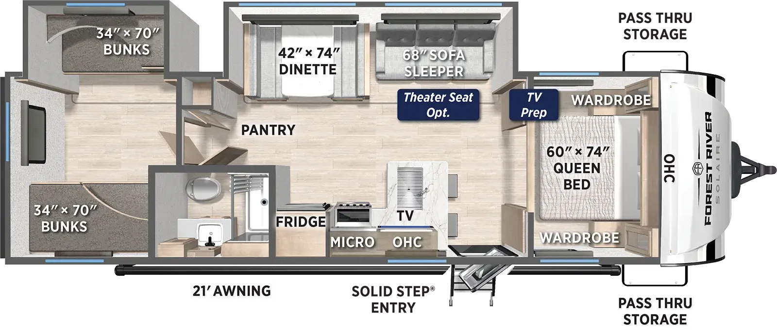 Solaire 302BHS Floorplan