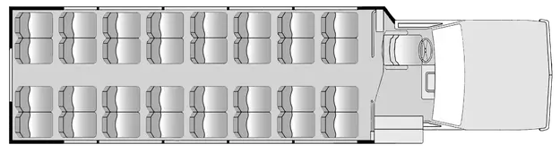 32 Passenger Plus Driver Floorplan Image
