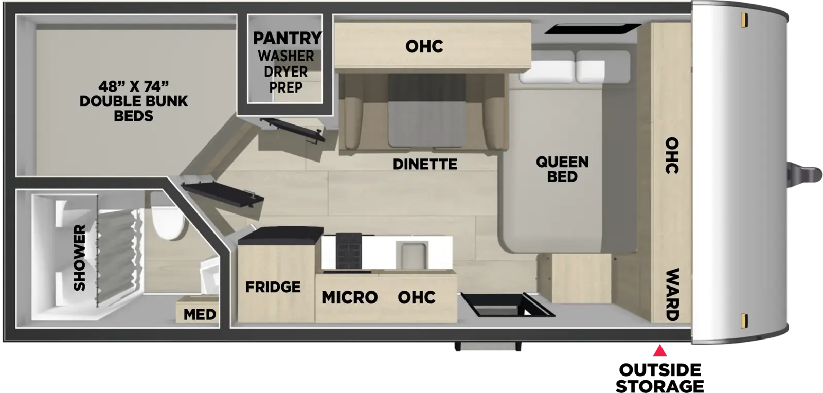 American Spirit Dlx & Compact 180DBL Floorplan