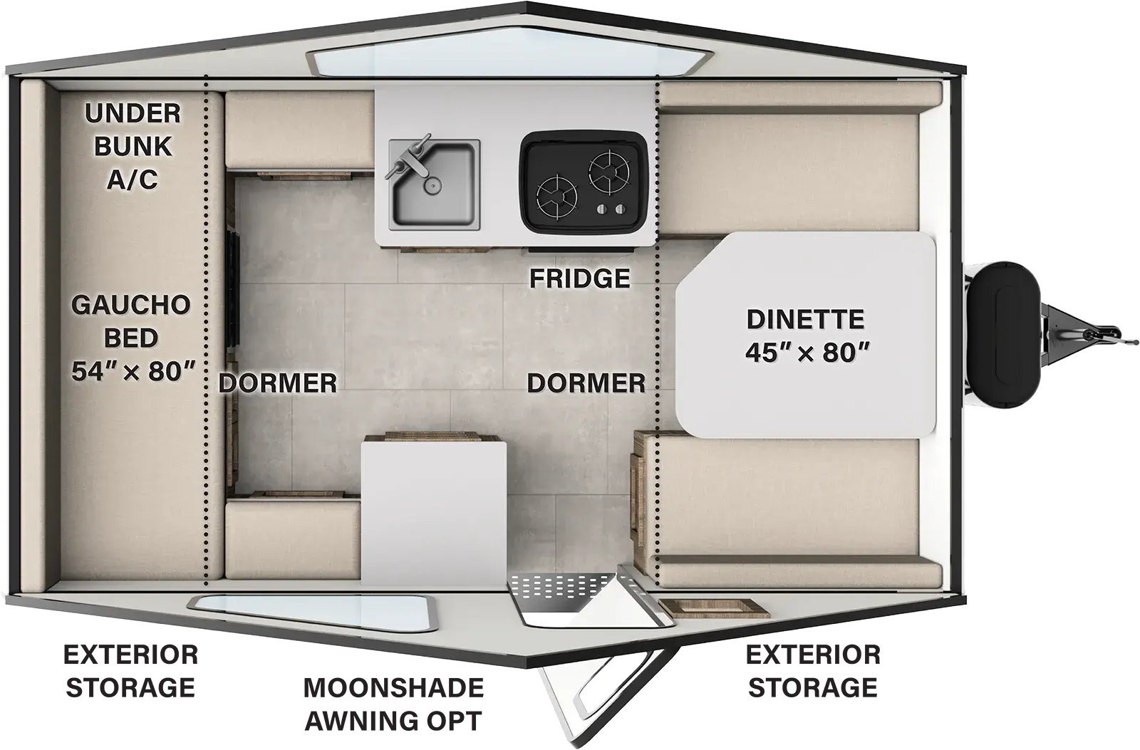 Rockwood A Frame A121FD Floorplan