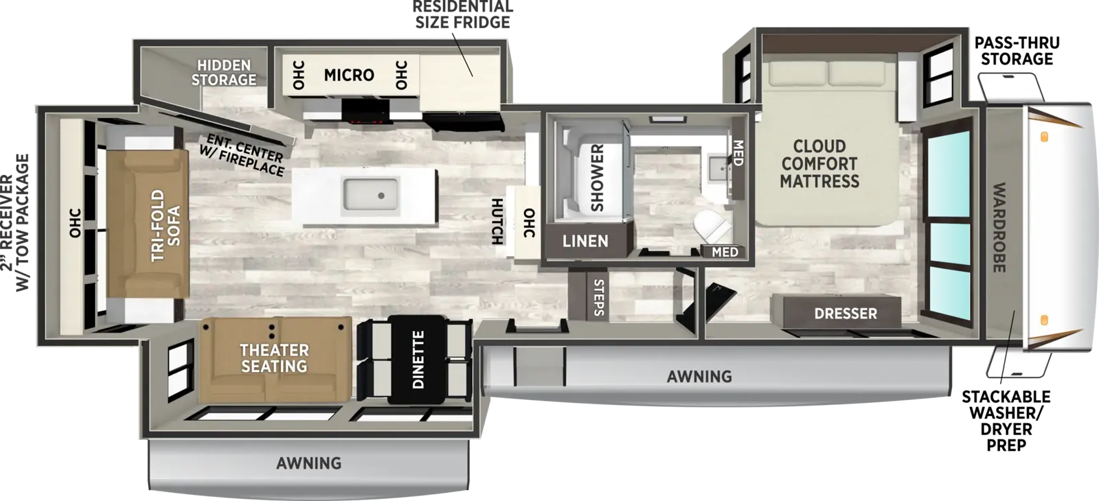Sabre 32RL Floorplan