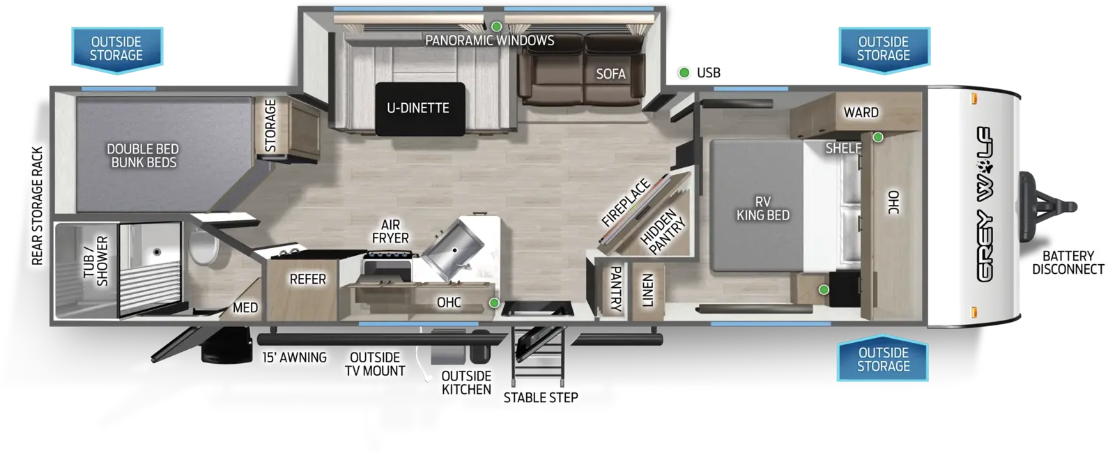 Grey Wolf 26KF Floorplan