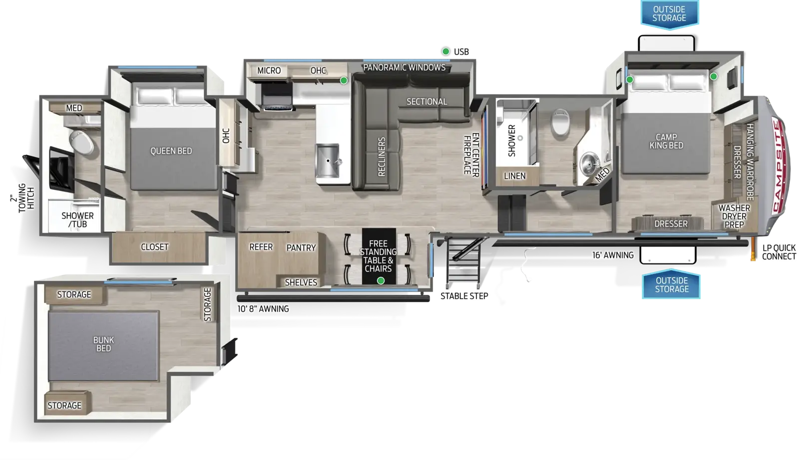 Campsite Elite 36JI Floorplan