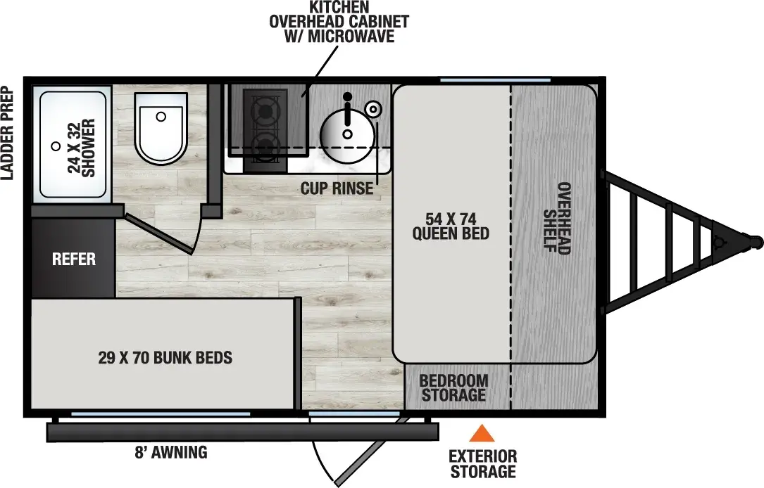 2026 Forest River Viking 12BH floorplan diagram