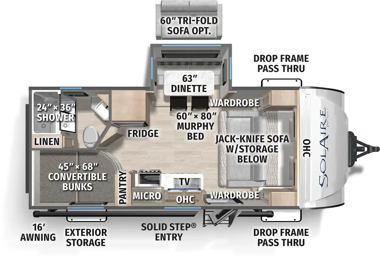 Solaire 2085BHS - DSO Floorplan