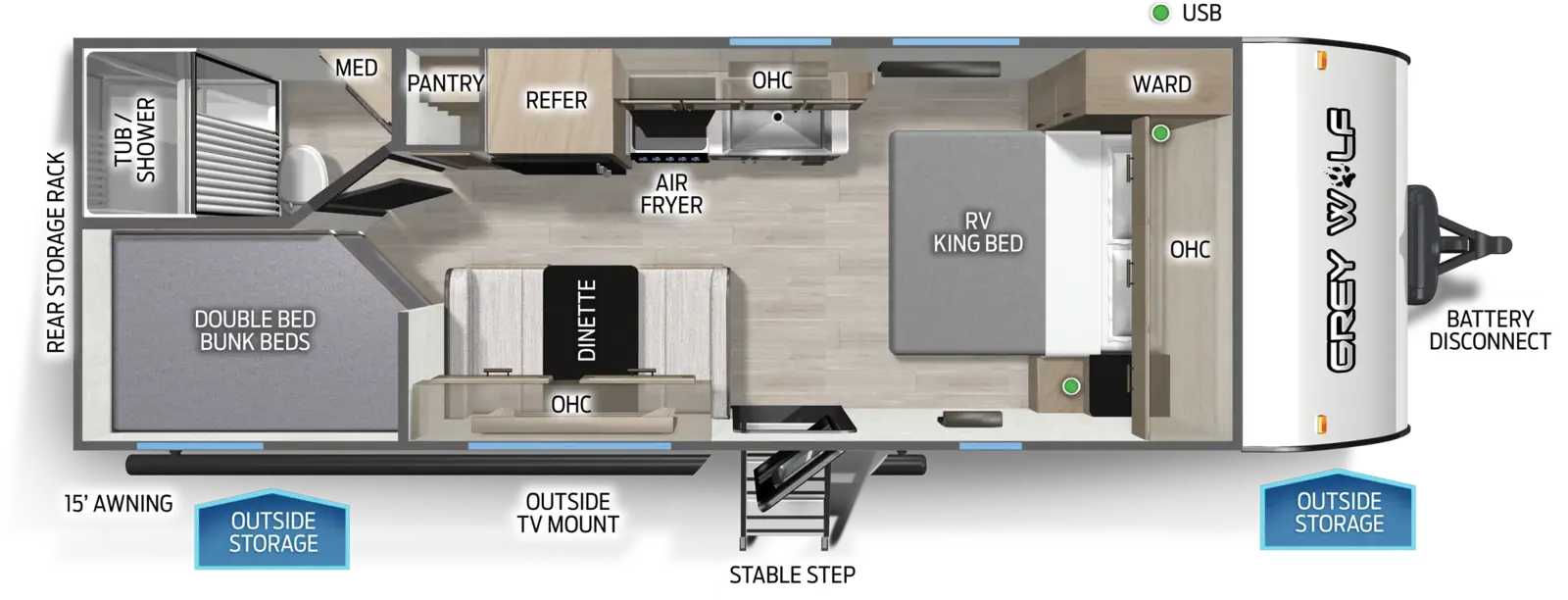 Grey Wolf 22MKSE Floorplan