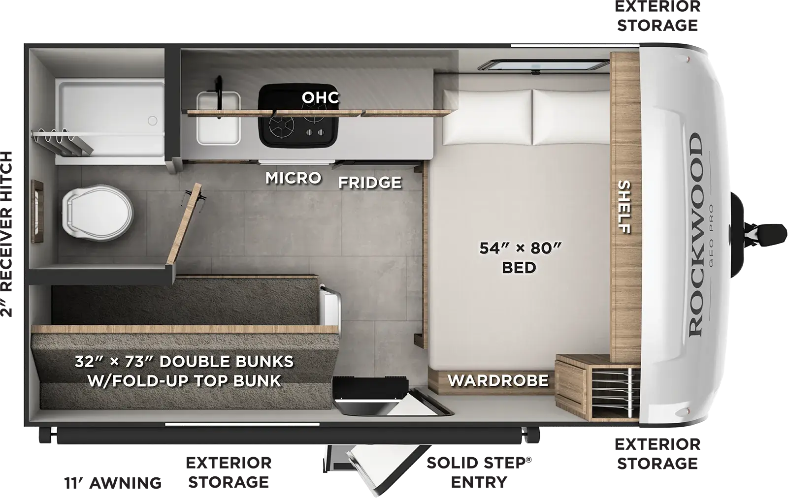 Rockwood Geo Pro G13BLE Floorplan