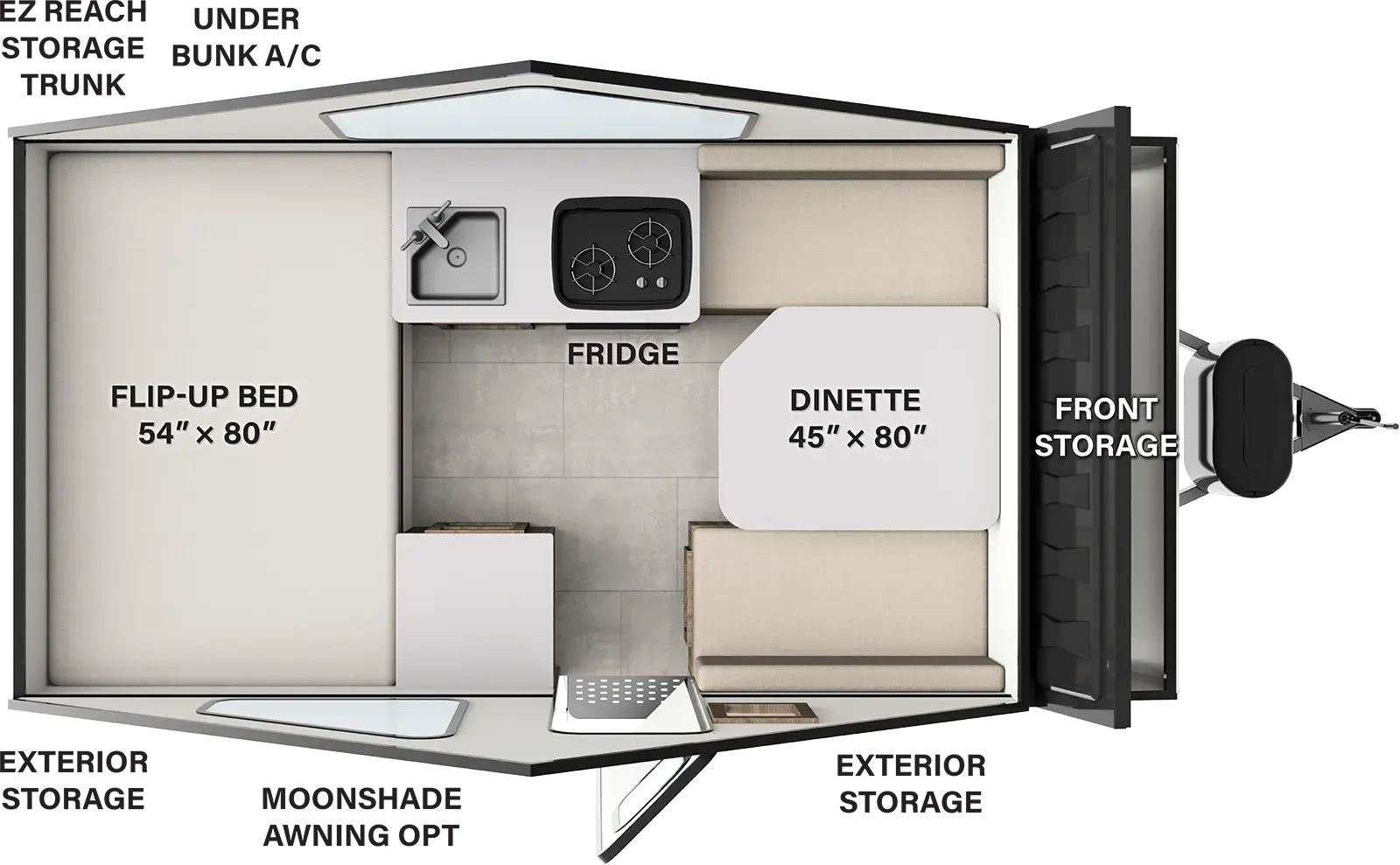 Rockwood A Frame A122S Floorplan