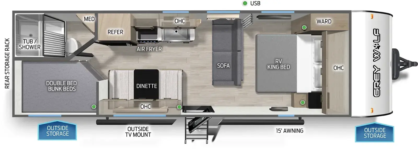 Grey Wolf 26DJSE Floorplan