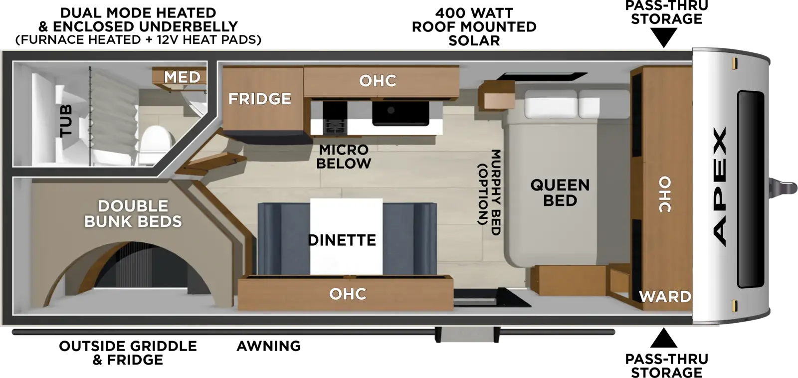 Apex Nano 186BH floorplan